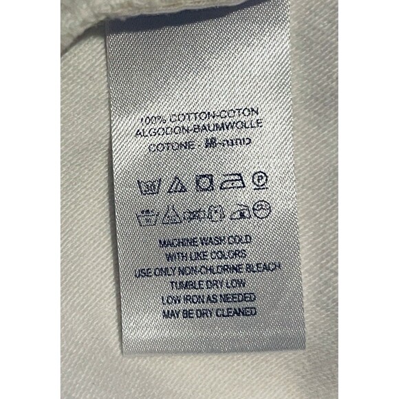 FREE PEOPLE Weekend Wanderer Wht Chambray Distressed Embroidered Hoodie Jacket L - Picture 8 of 8